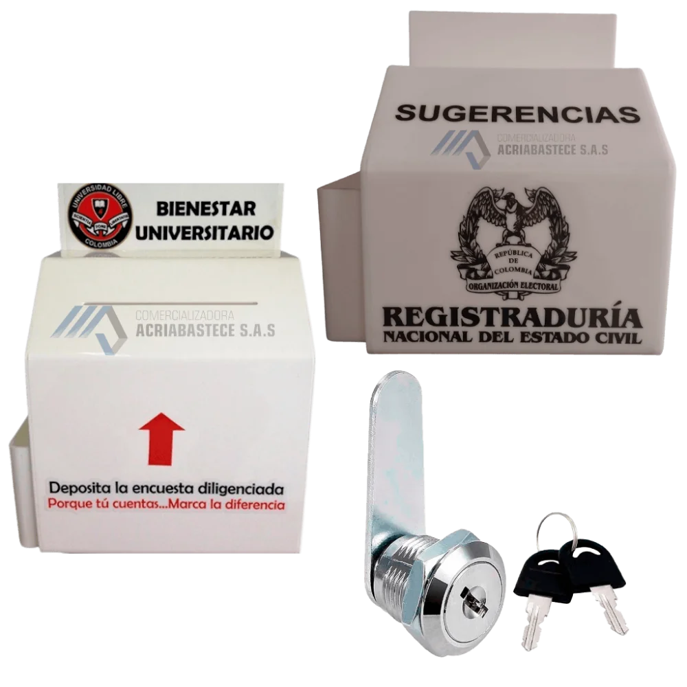 Buzon de sugerencias acrílico Colombia