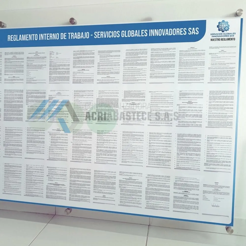 Cartelera reglamento interno