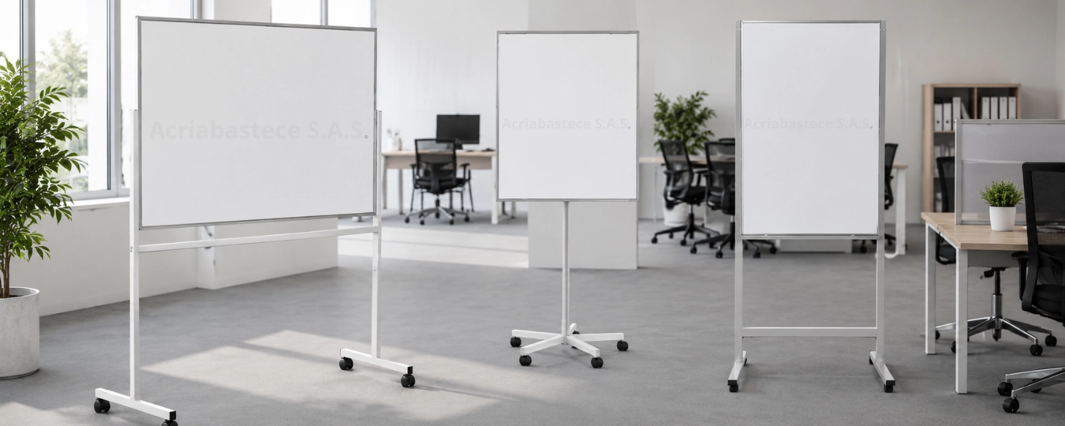 Tablero acrílico con ruedas