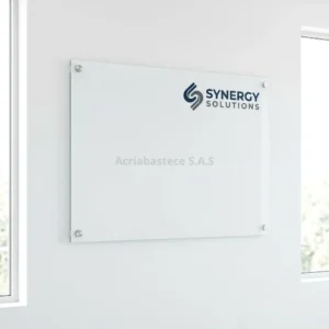 Tablero en vidrio templado para oficina de 80x60 cm en Colombia